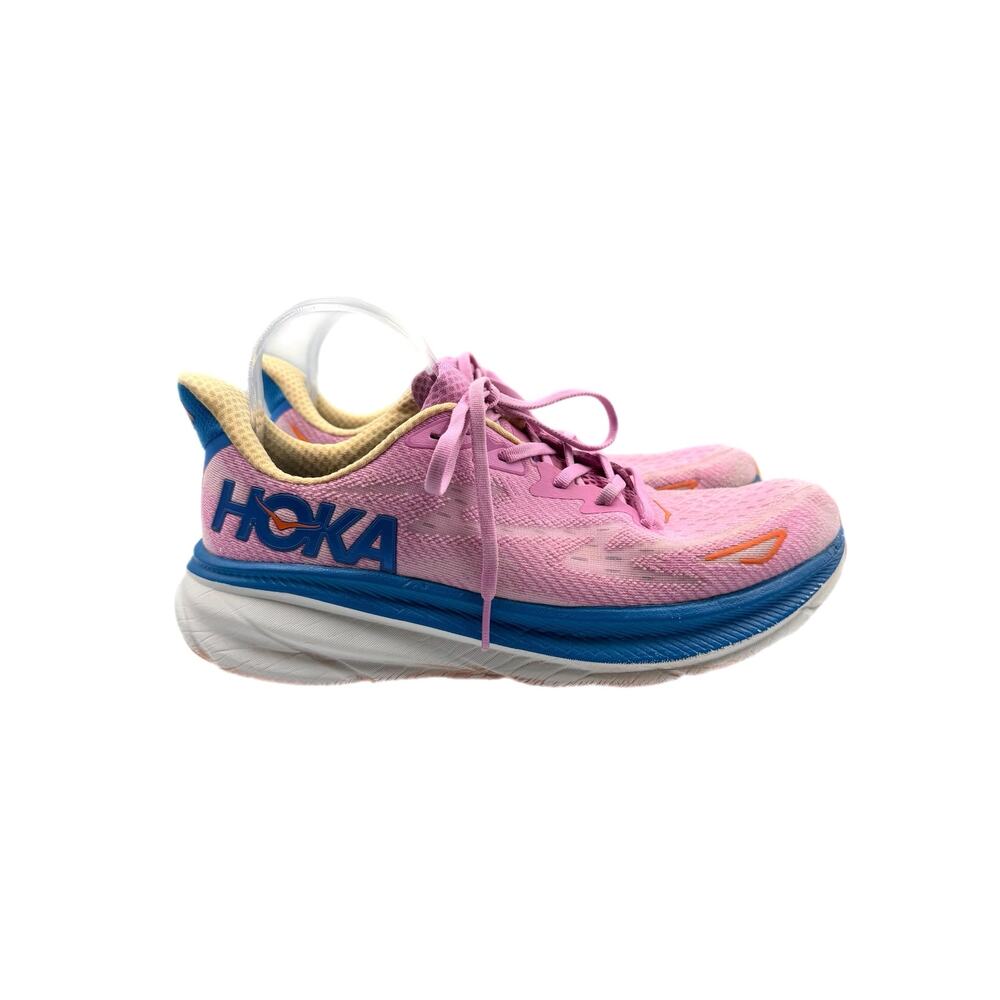 Hoka Clifton 9 Lightweight Athletic Sporty Purple Lilac Running Tennis Shoes